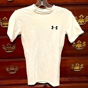 UNDER ARMOUR HEAT GEAR WHITE MENS SMALL